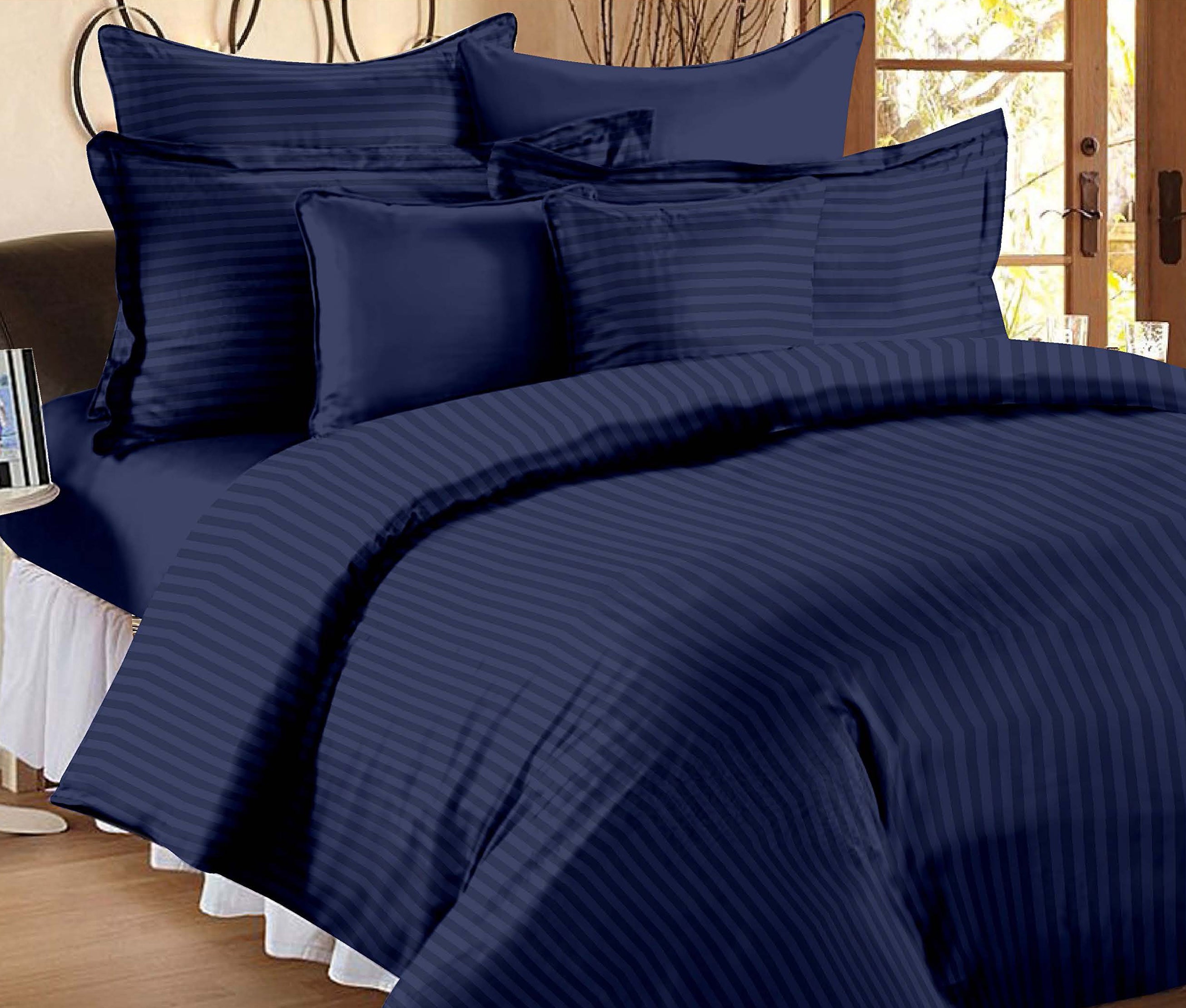 Plain Stripe Duvet Cover Set in Various Colors -  220x240 cm