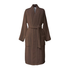 Sophisticated Hotel-Grade Bathrobe in Dark Brownish-Gray: Ultra-Plush, Soft, & Highly Absorbent 100% Cotton - 1250 GSM Luxurious Comfort