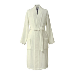 Elegant Hotel-Grade Bathrobe in Off-White: Ultra-Plush, Soft, & Highly Absorbent 100% Cotton - 1250 GSM Refined Luxury