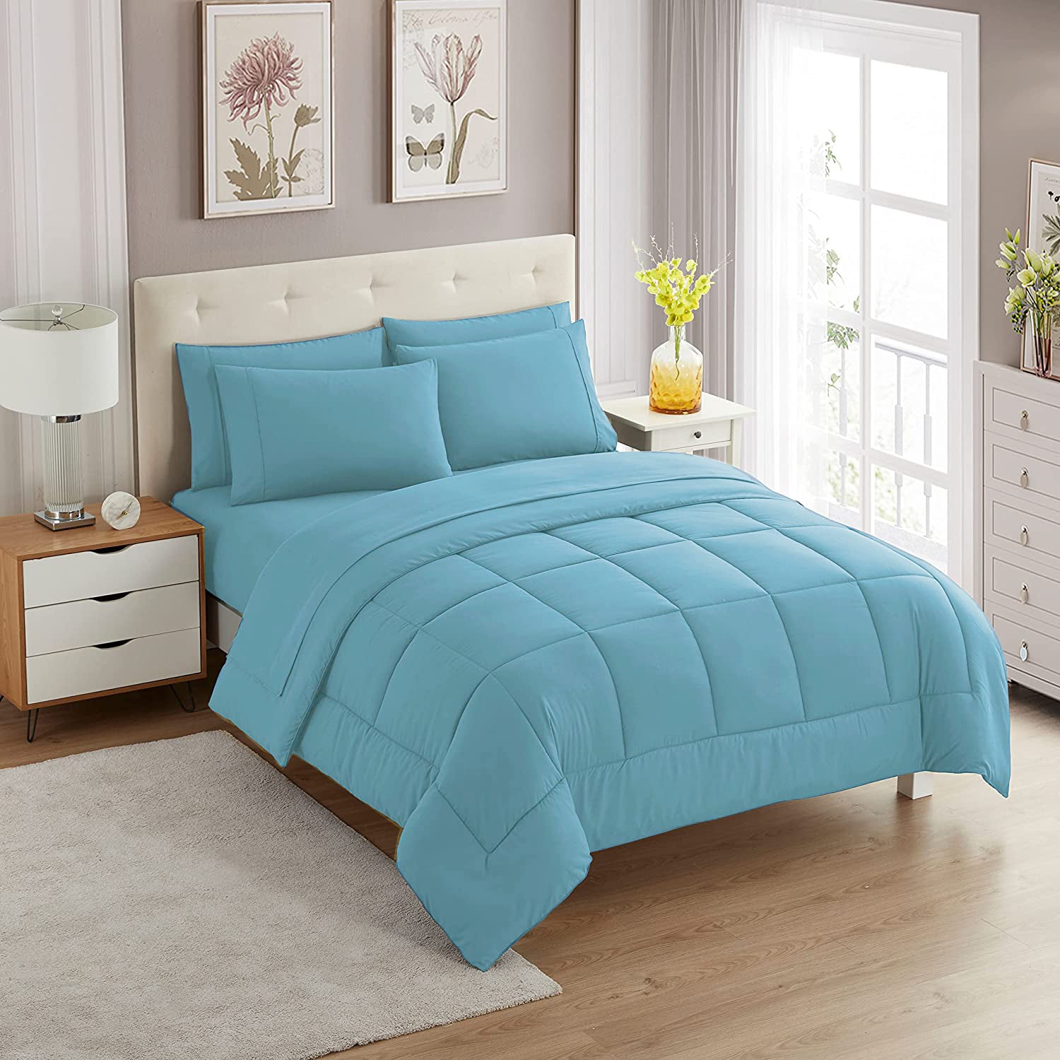 90 GSM dyed plain Rosely comforter set