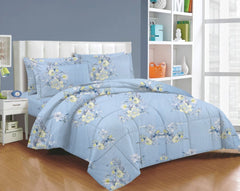 ENGLANCE 6 PC KING  180 TC COTTON COMFORTER SET. 100% COTTON FABRIC (  blue )