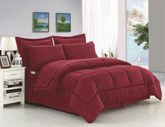 Plain Stripe Duvet Cover Set in Various Colors -  220x240 cm