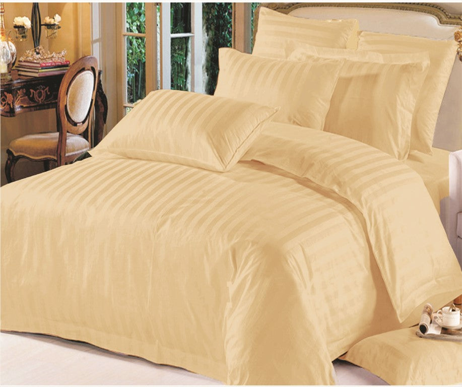 Plain Stripe Duvet Cover Set in Various Colors -  220x240 cm