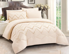 CHARISMA 8 PC PANORAMA  EMBROIDERED COMFORTER SET  ( cream )