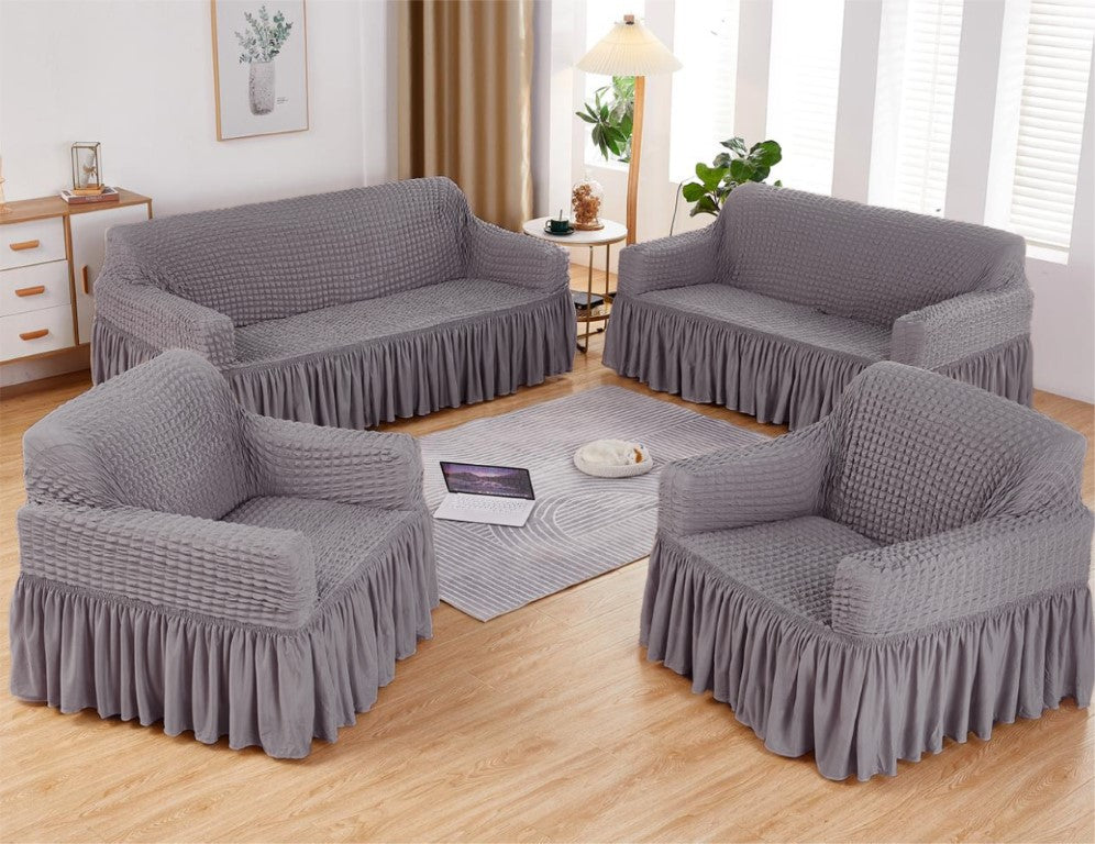 7 Seater sofa cover set plain LAVENDER