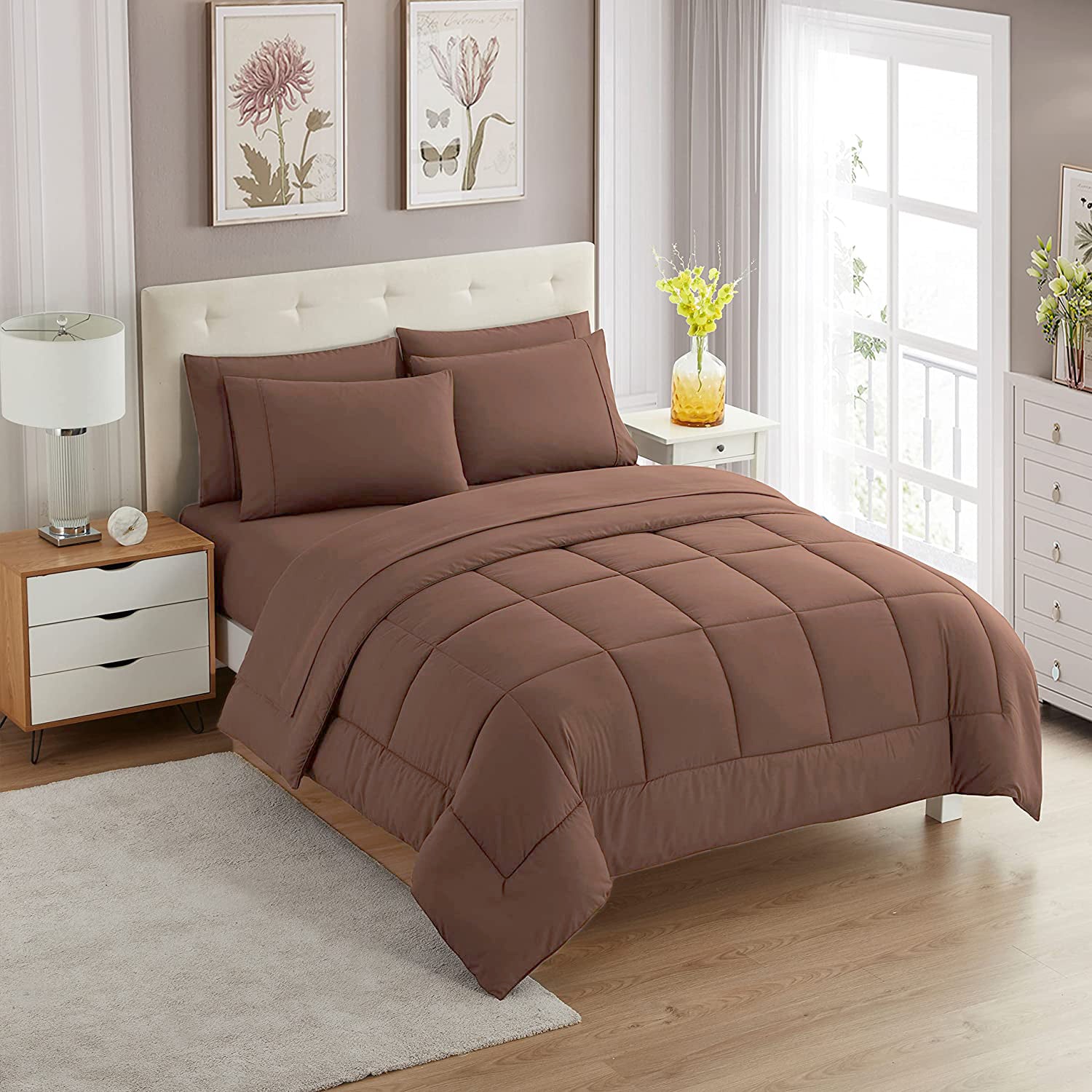 90 GSM dyed plain Rosely comforter set