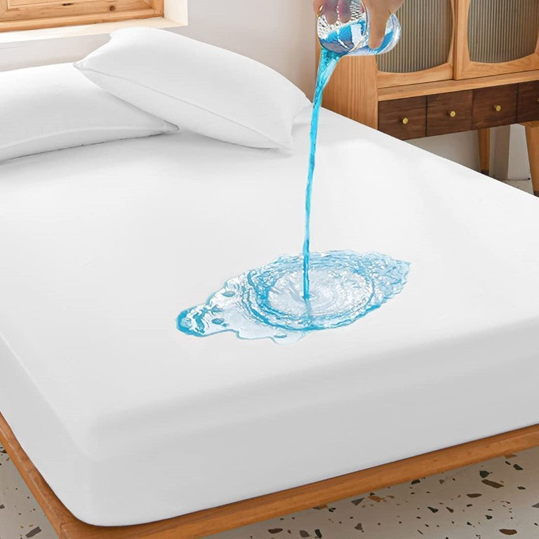 Englance king size (200x200 cm) luxury 100% waterproof hypoallergenic mattress protector terry cover.