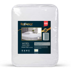 Englance Quilted Mattress Pad 180x200 cm with 4 Corner Elastic Bands / Mattress Protector