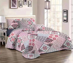 ENGLANCE 6 PC KING BEDSPREAD SET 100% MICRO POLYESTER  FABRIC (  PINK )