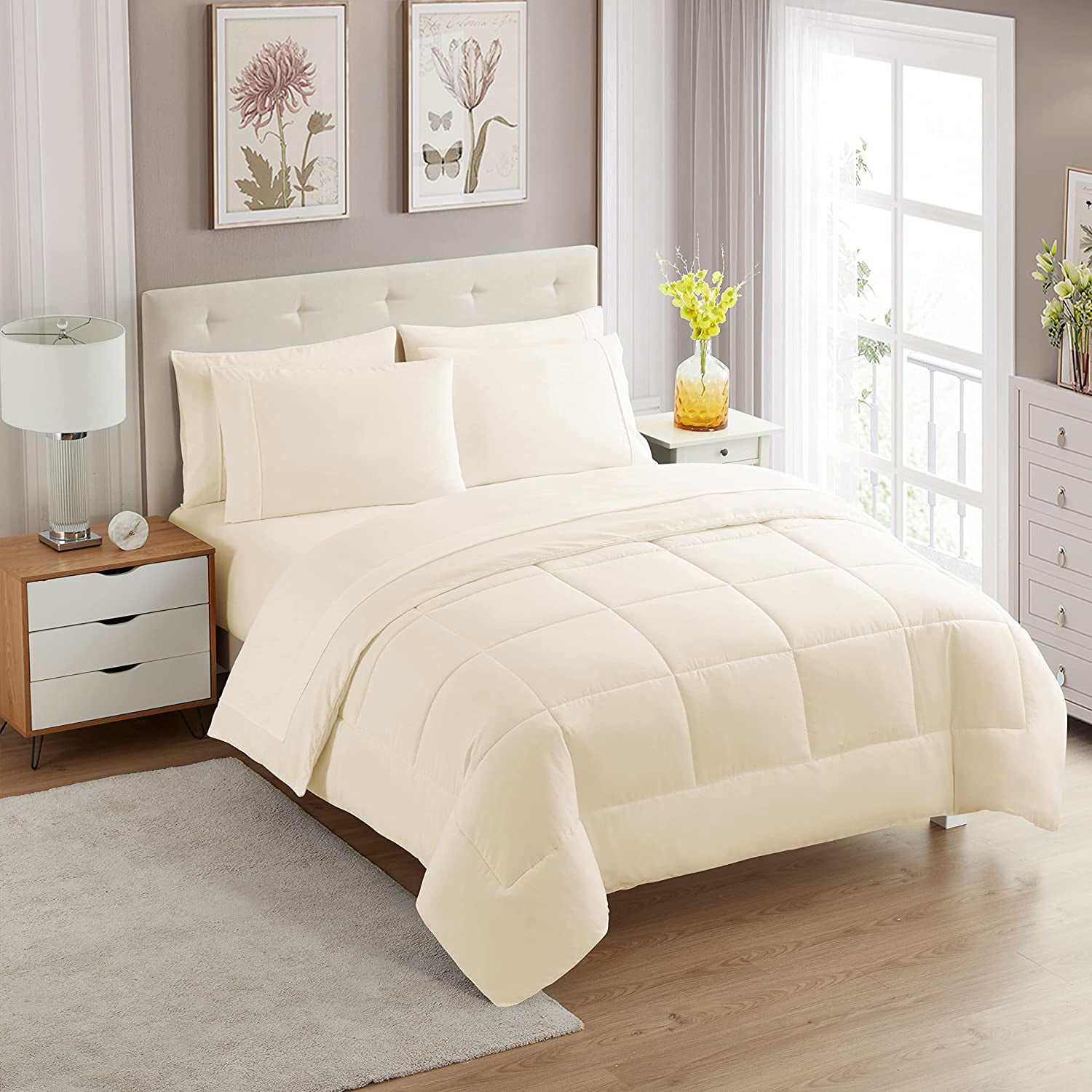 90 GSM dyed plain Rosely comforter set