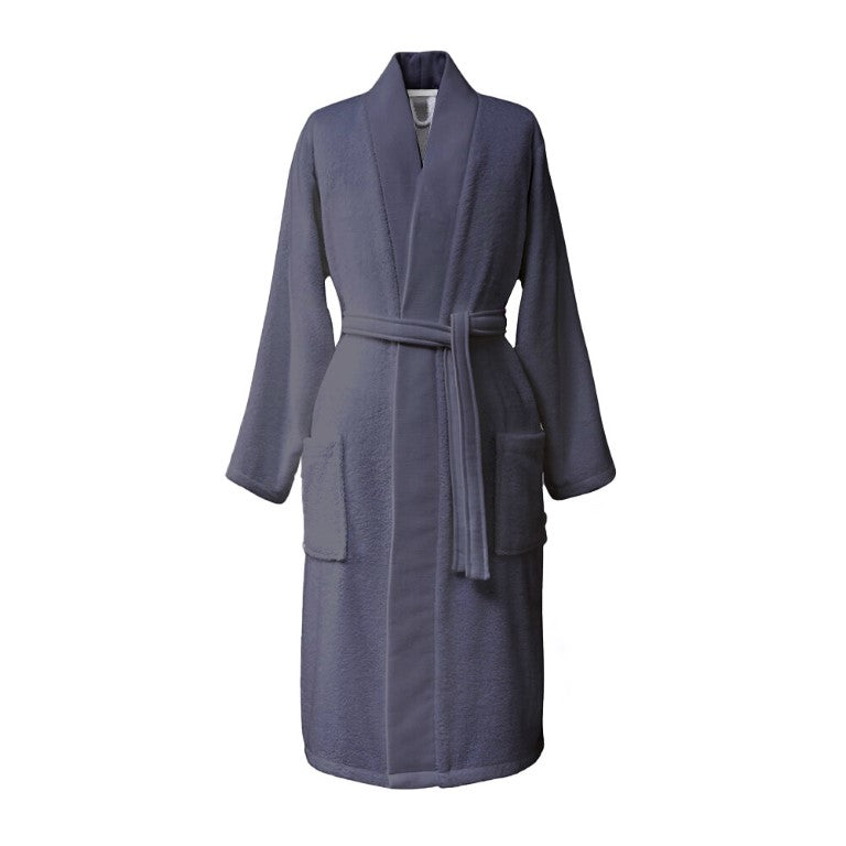 Elegant Hotel-Grade 1250 GSM Bathrobe - Ultra-Plush, Absorbent Cotton in Bluish Tint & More Colors