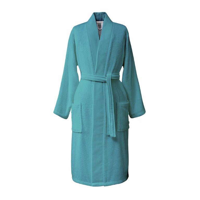 Elegant Hotel-Grade 1250 GSM Bathrobe - Ultra-Plush, Absorbent Cotton in Bluish Tint & More Colors