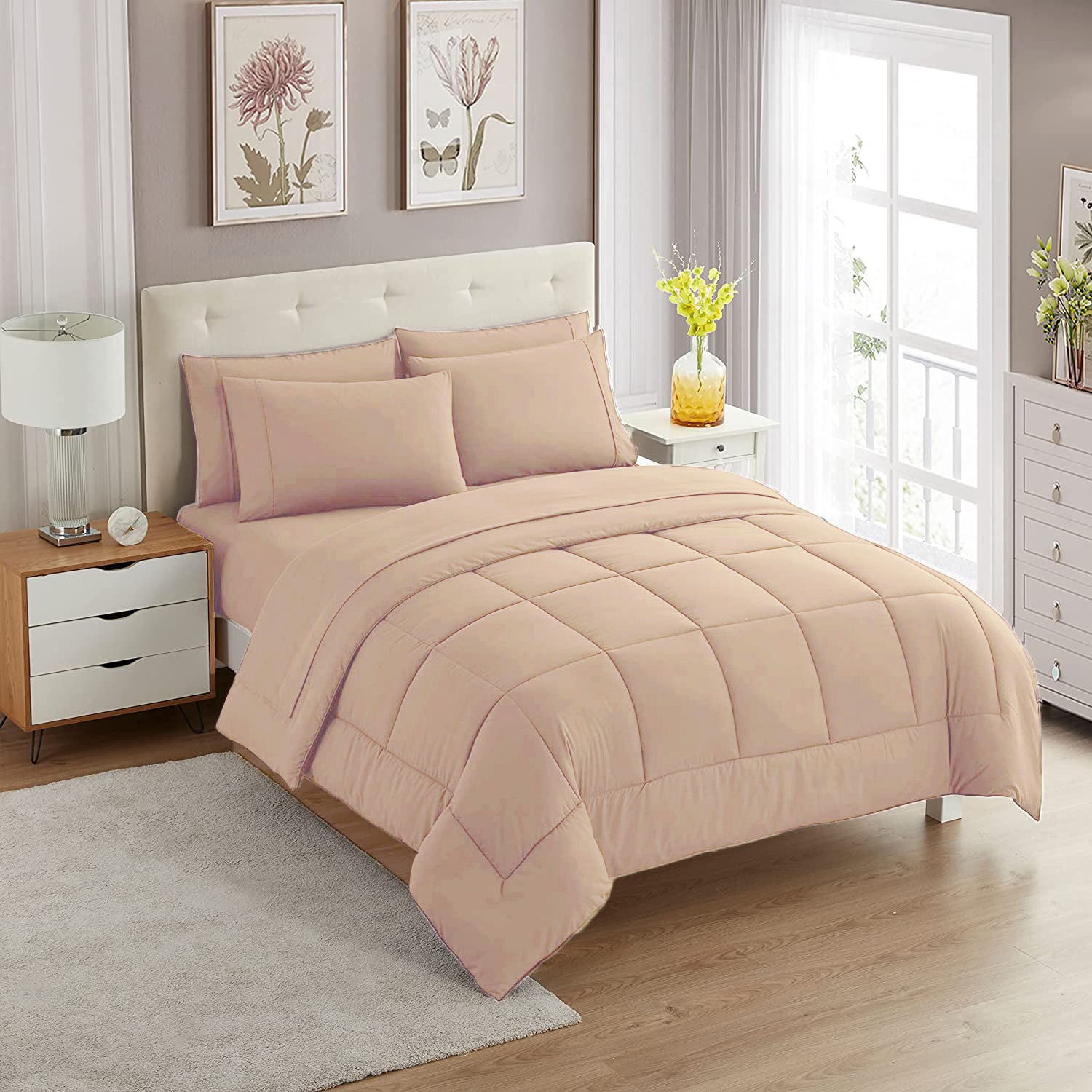 90 GSM dyed plain Rosely comforter set