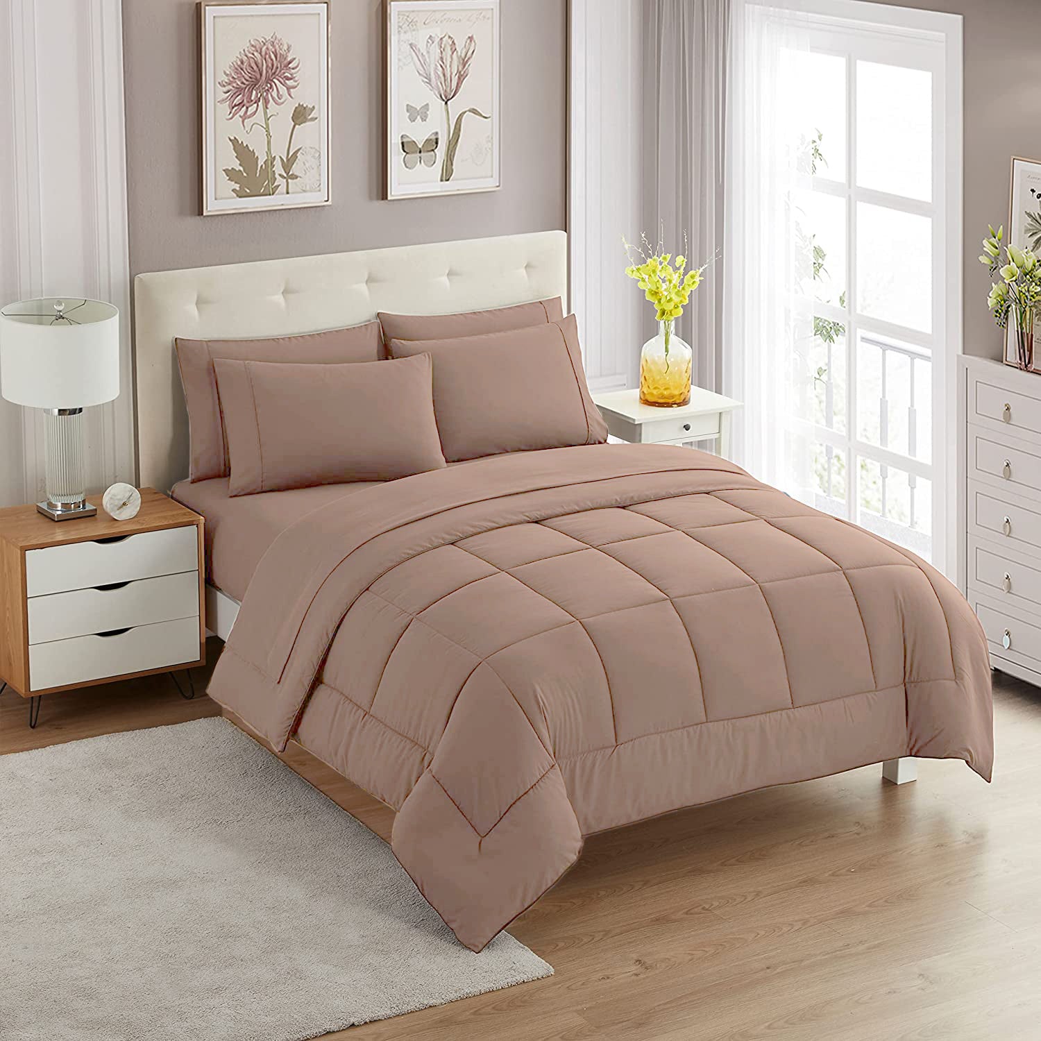 90 GSM dyed plain Rosely comforter set