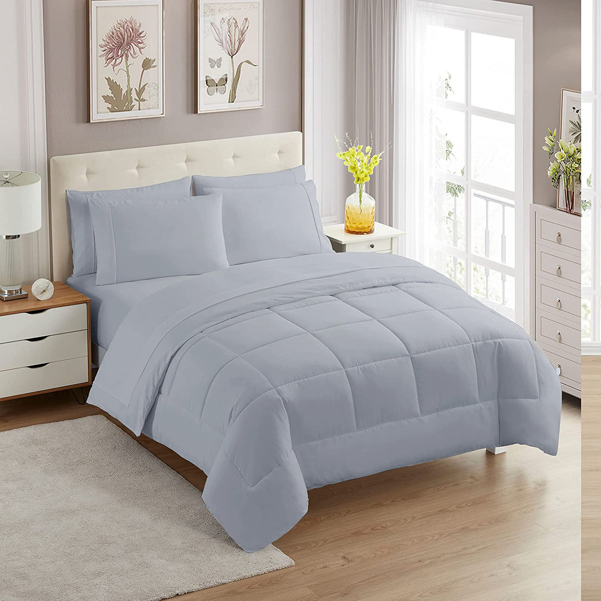 90 GSM dyed plain Rosely comforter set