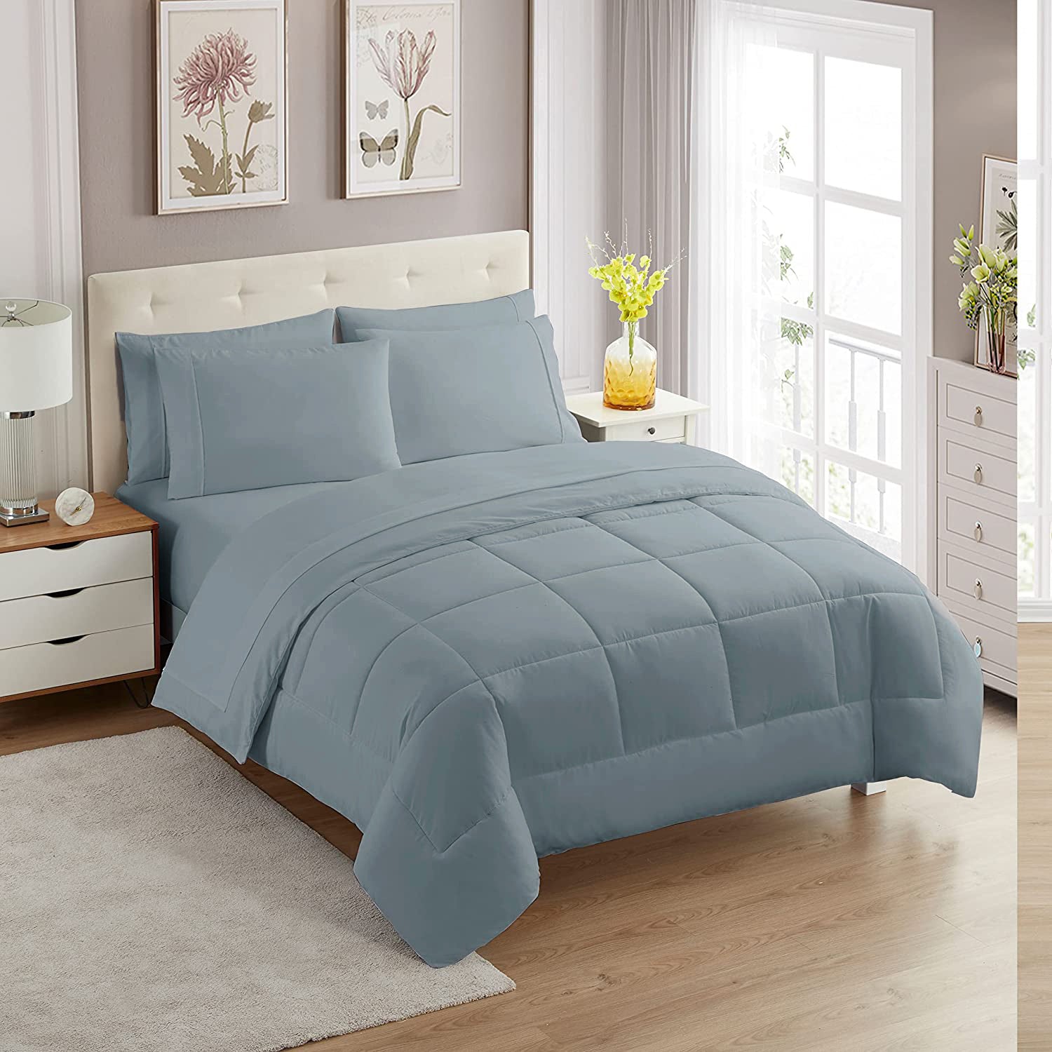 90 GSM dyed plain Rosely comforter set